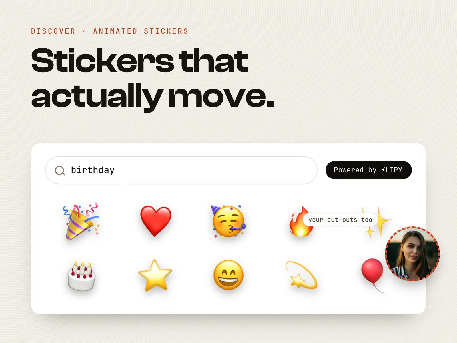 Animated stickers in Pressbook short formats