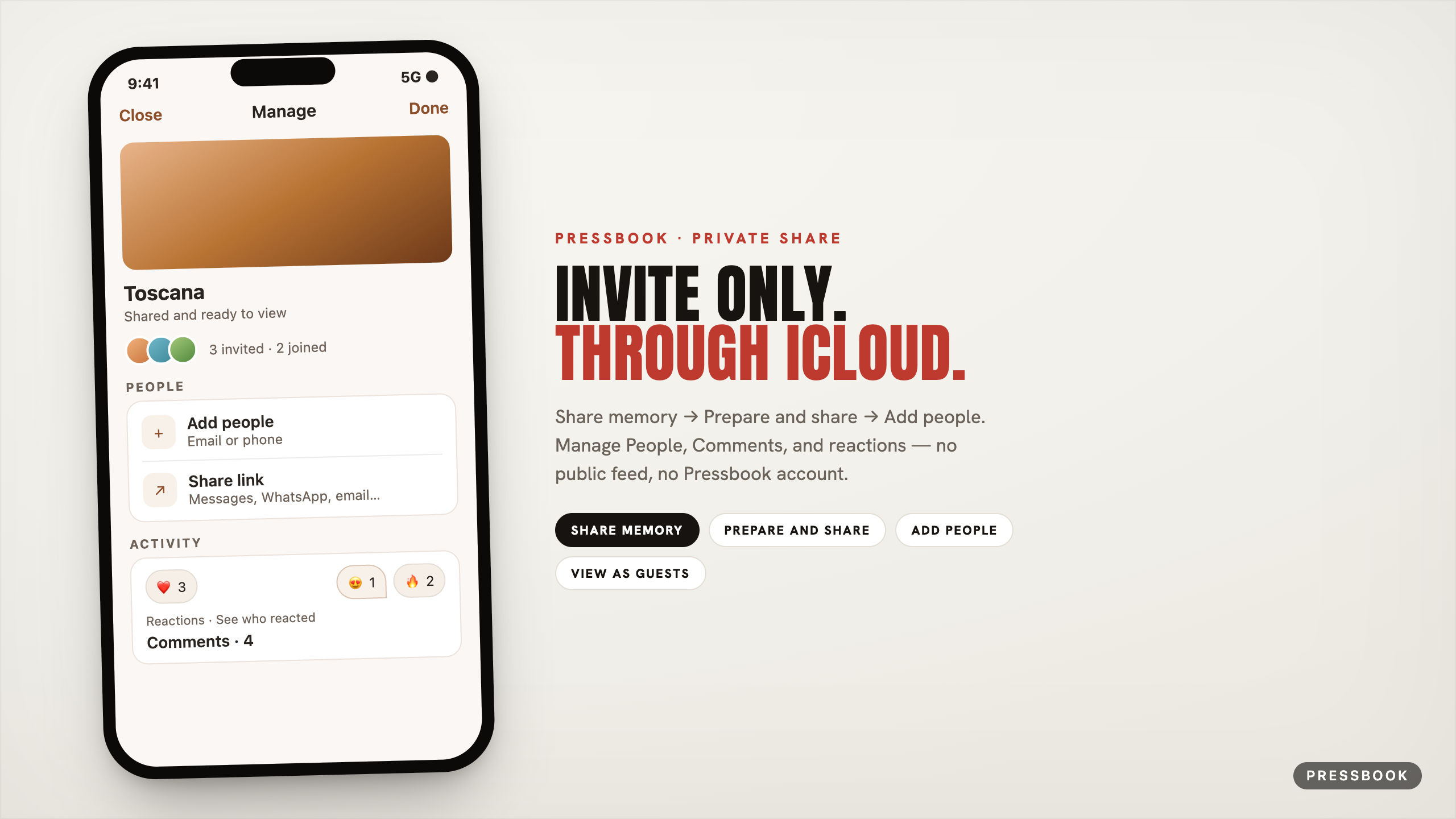 Pressbook Manage sharing with People and Activity after gifting a book